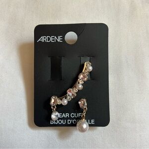 Ardene Silver Ear Cuff Earrings with Perls